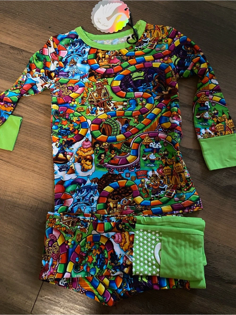 Sugar Swan 2t bamboo pj set NWT